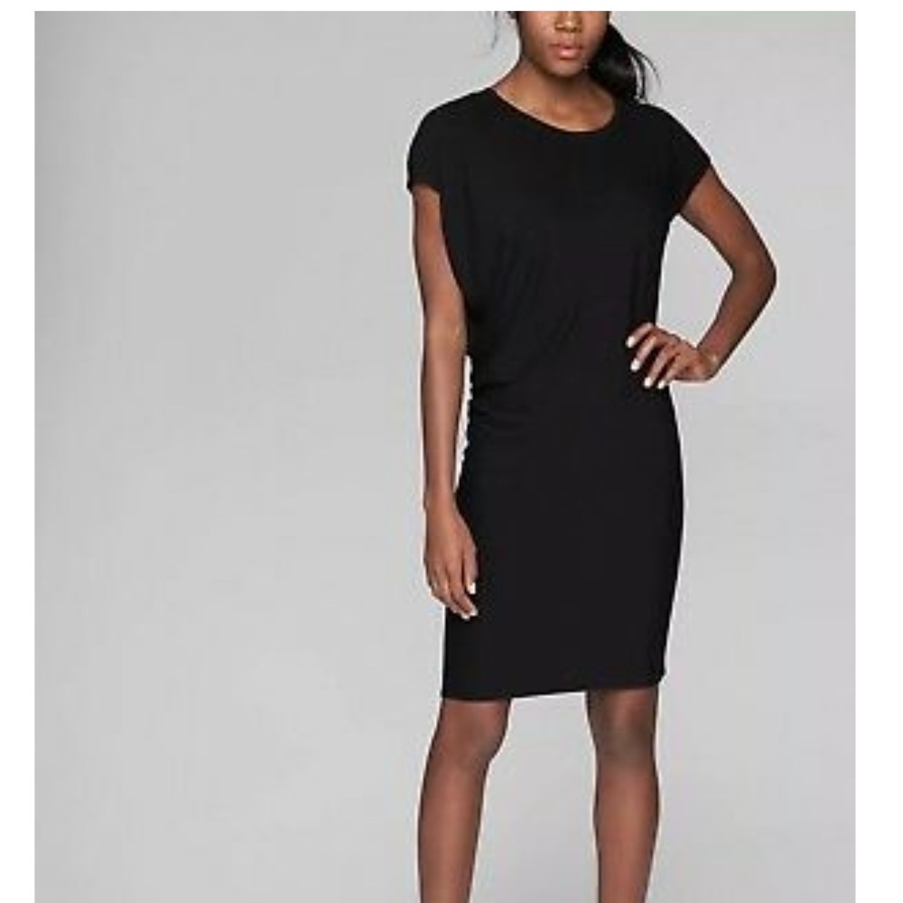 Athleta asymmetrical dress, black